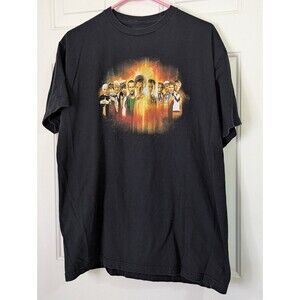 Doctor Who T-Shirt Mens XL Black Cotton Various Doctors Sci-Fi British TV